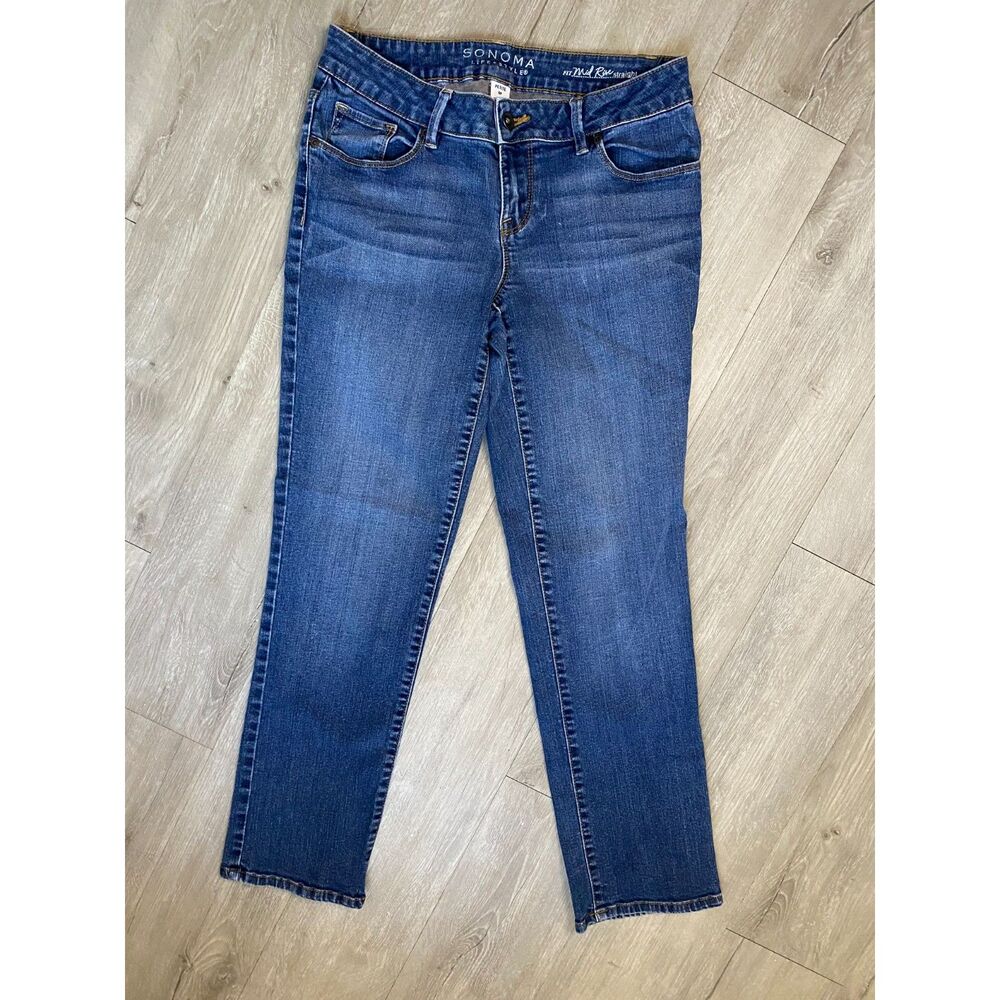 Sonoma Goods for Life "Life Styled" Mid-Rise Straight Leg Jeans